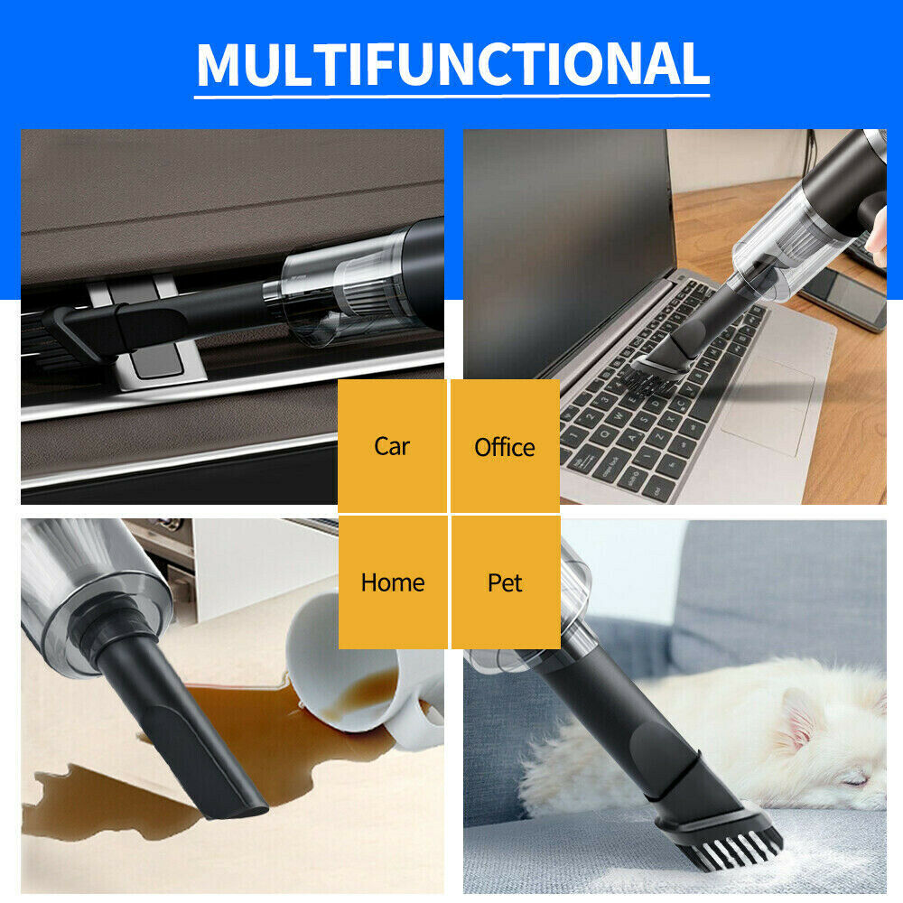 This Cordless Handheld Rechargeable Vacuum Cleaner has plenty of power to clean up those hard messes. Perfect for indoors and out, to clean your car and vacuum in the cracks for a deep clean feel. Easy to use and rechargeable, so no cord to hassle with, as you can use this anywhere