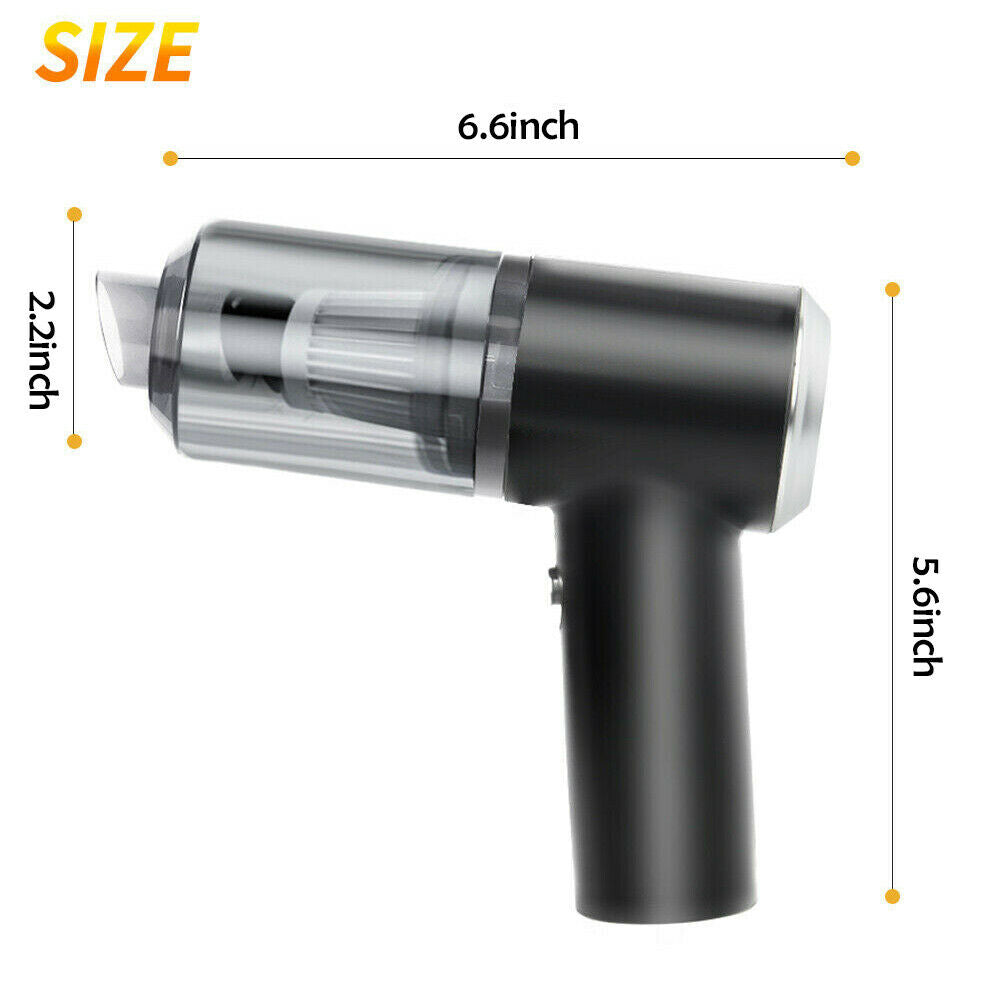 This Cordless Handheld Rechargeable Vacuum Cleaner has plenty of power to clean up those hard messes. Perfect for indoors and out, to clean your car and vacuum in the cracks for a deep clean feel. Easy to use and rechargeable, so no cord to hassle with, as you can use this anywhere