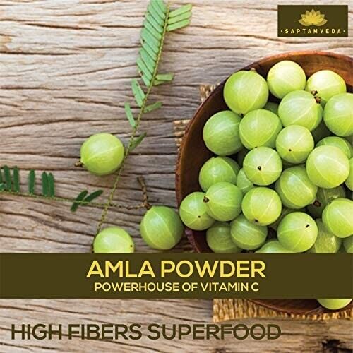 Our SAPTAMVEDA Organic Amla Powder Helps To increase your Healthy And Glowing Skin and is GOOD TO BUILD HAIR AND SKIN IMMUNITY. It is Rich in vitamins and minerals And is a very Healthy Source Of Vitamin C to Help To Build your Immunity.