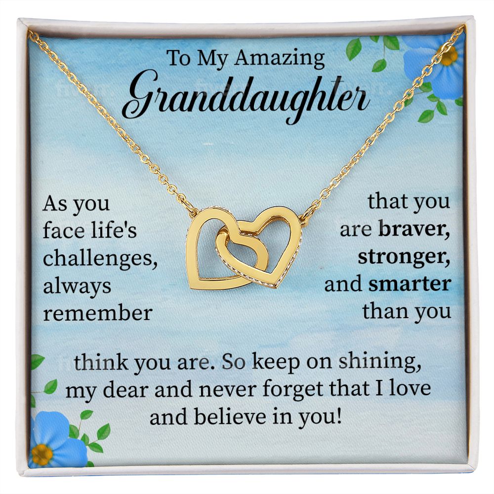Granddaughter interlocking Hearts Necklace