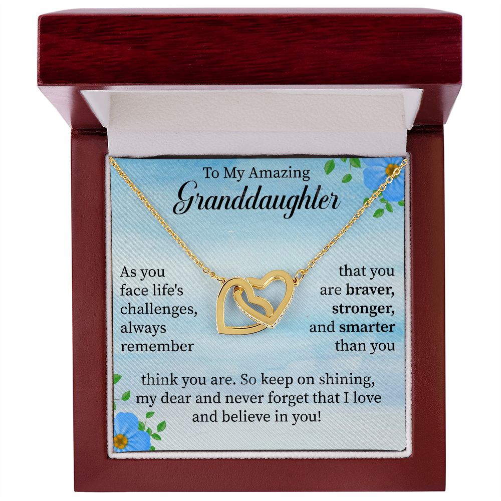 Granddaughter interlocking Hearts Necklace