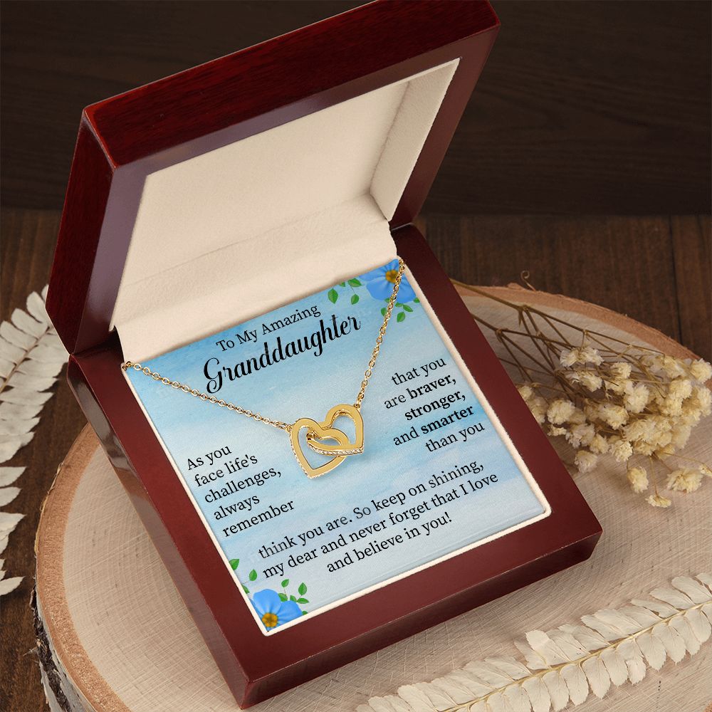 Granddaughter interlocking Hearts Necklace