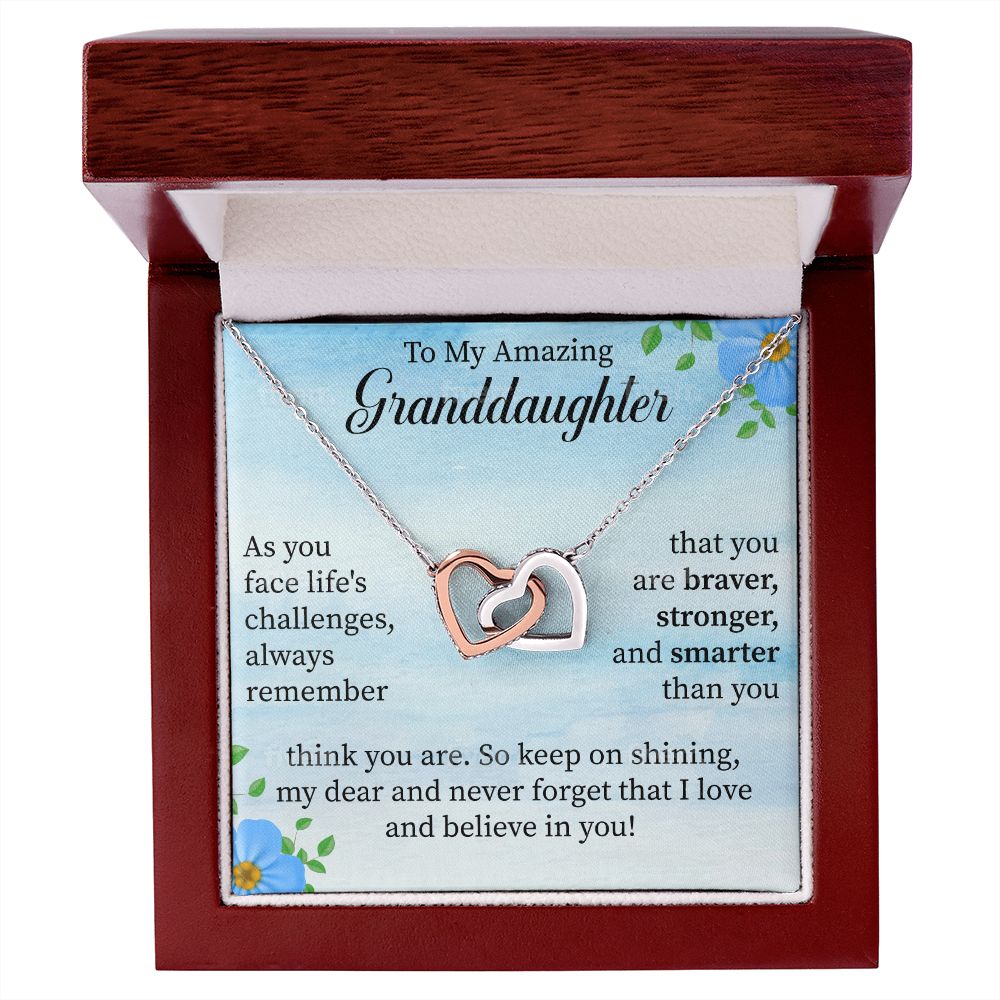 Granddaughter interlocking Hearts Necklace