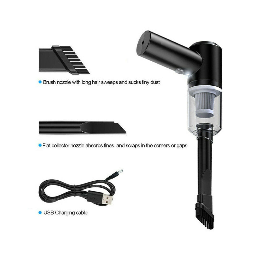 This Cordless Handheld Rechargeable  Vacuum Cleaner has plenty of power to clean up those hard messes. Perfect for indoors and out, to clean your car and vacuum in the cracks for a deep clean feel. Easy to use and rechargeable, so no cord to hassle with, as you can use this anywhere